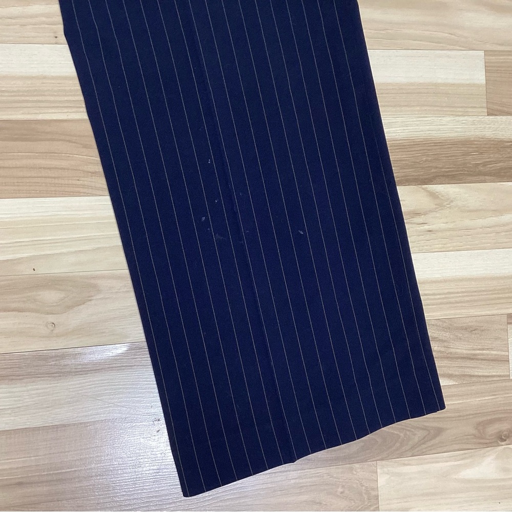 Liz & Co. Stretch Navy Pinstripe Dress Pants Size 18 - Picture 8 of 8